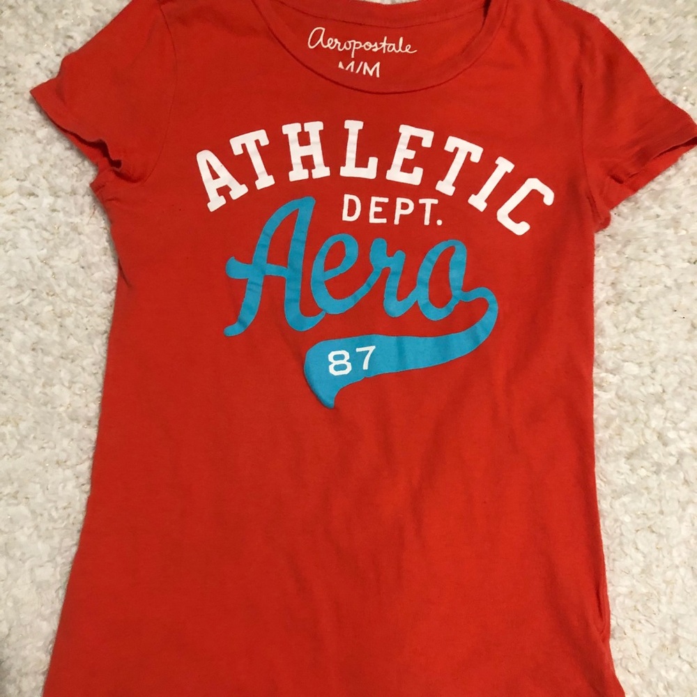 Aeropostale Tight Fitted Red-Orange Top